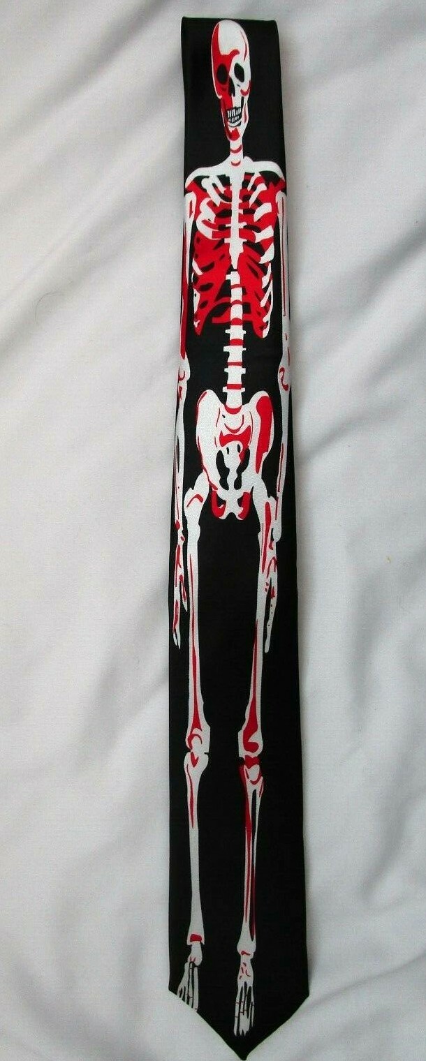 skeleton neck tie